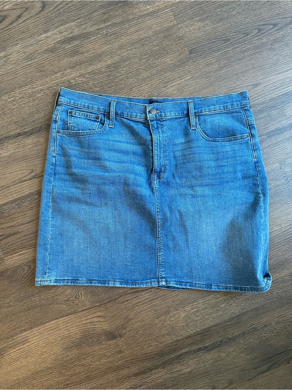 Denim Mini Skirt in Blue